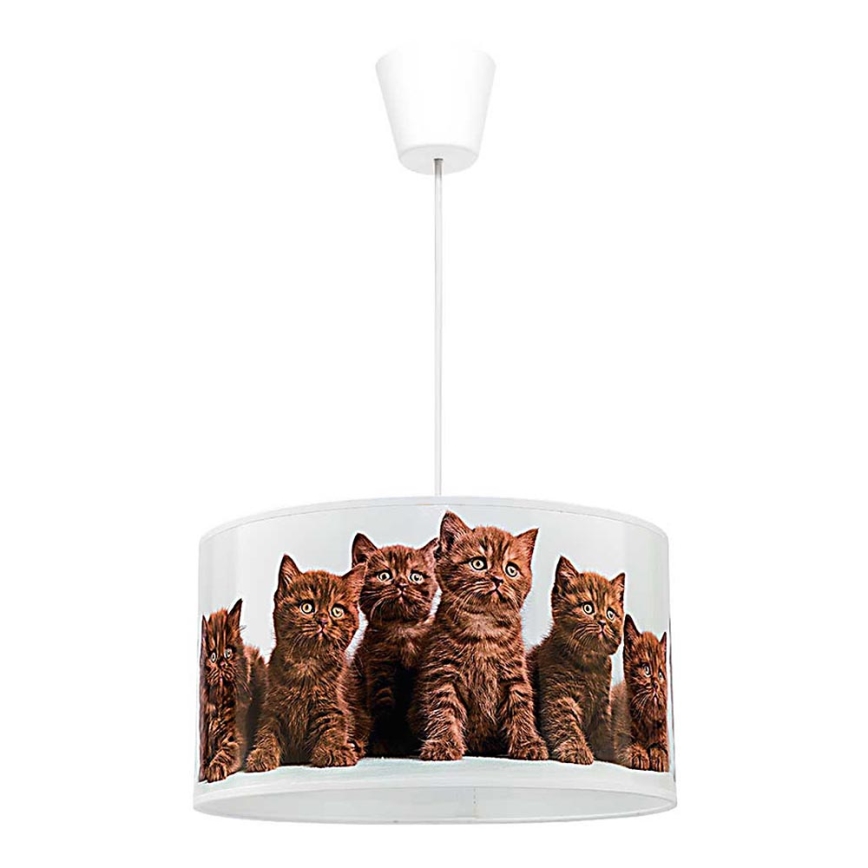 Duolla - Παιδικό κρεμαστό φωτιστικό οροφής CATS 1xE27/40W/230V διάμετρος 35 cm