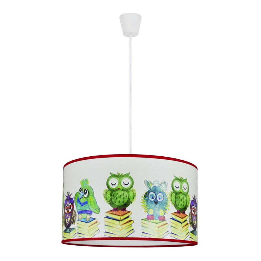Duolla - Παιδικό κρεμαστό φωτιστικό οροφής OWL 1xE27/15W/230V διάμετρος 35 cm