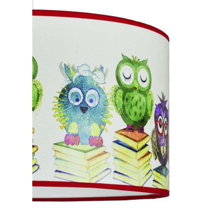 Duolla - Παιδικό κρεμαστό φωτιστικό οροφής OWL 1xE27/15W/230V διάμετρος 35 cm