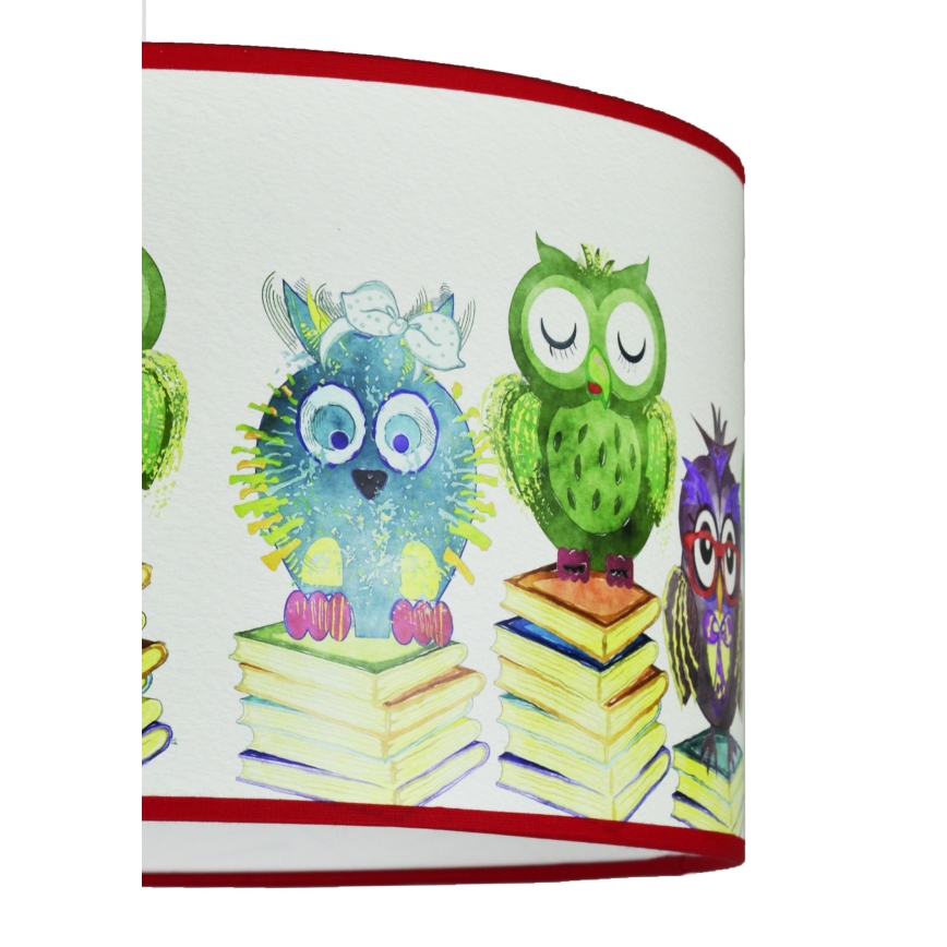 Duolla - Παιδικό κρεμαστό φωτιστικό οροφής OWL 1xE27/15W/230V διάμετρος 35 cm