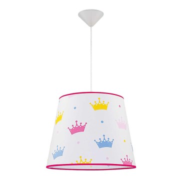 Duolla - Παιδικό κρεμαστό φωτιστικό οροφής PRINCESS 1xE27/40W/230V διάμετρος 38 cm