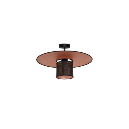 Duolla - Πλαφονιέρα οροφής TOKYO SHINY 1xE27/15W/230V διάμετρος 50 cm μαύρο/χαλκός