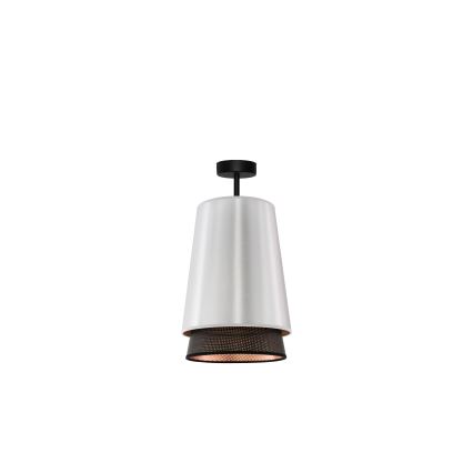Duolla - Πλαφονιέρα οροφής BELL SHINY 1xE27/15W/230V διάμετρος 25 cm ασημί/μαύρο