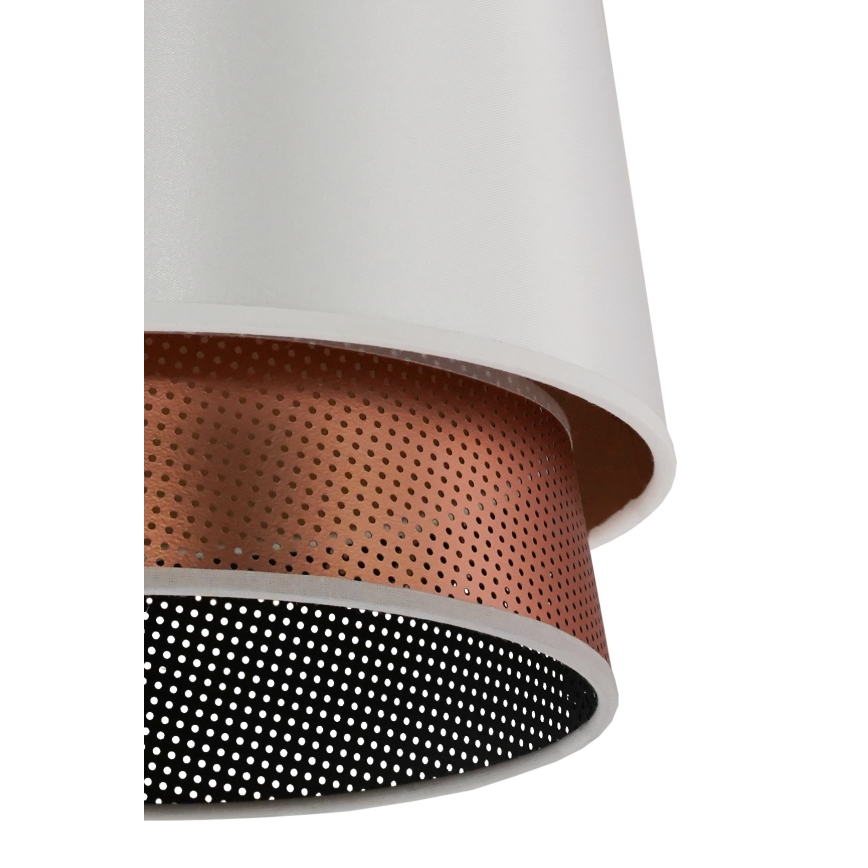 Duolla - Πλαφονιέρα οροφής BELL SHINY 1xE27/15W/230V διάμετρος 25 cm λευκό/χαλκός