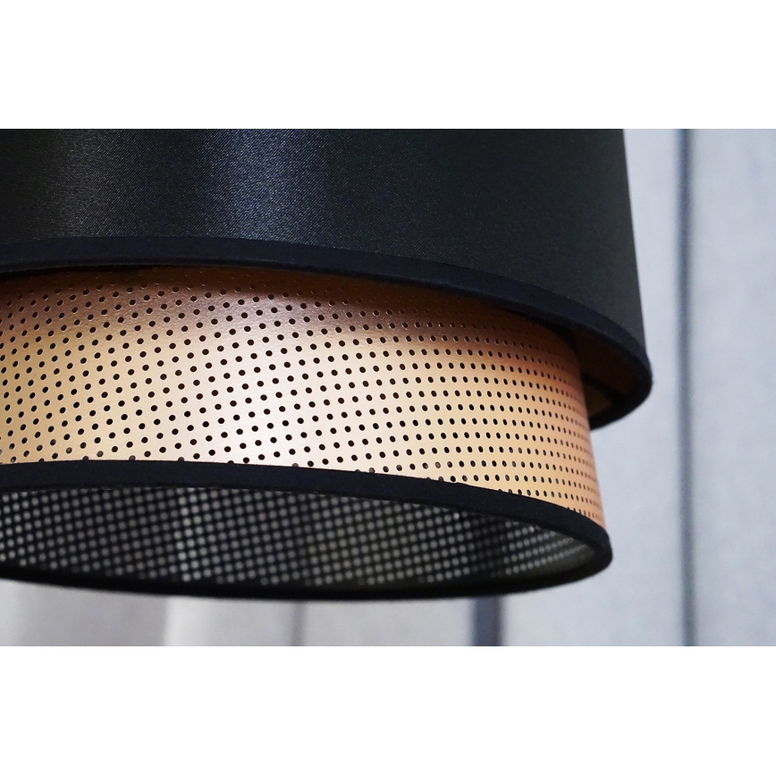 Duolla - Πλαφονιέρα οροφής BELL SHINY 1xE27/15W/230V διάμετρος 25 cm μαύρο/χαλκός