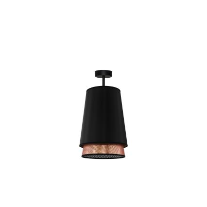 Duolla - Πλαφονιέρα οροφής BELL SHINY 1xE27/15W/230V διάμετρος 25 cm μαύρο/χαλκός