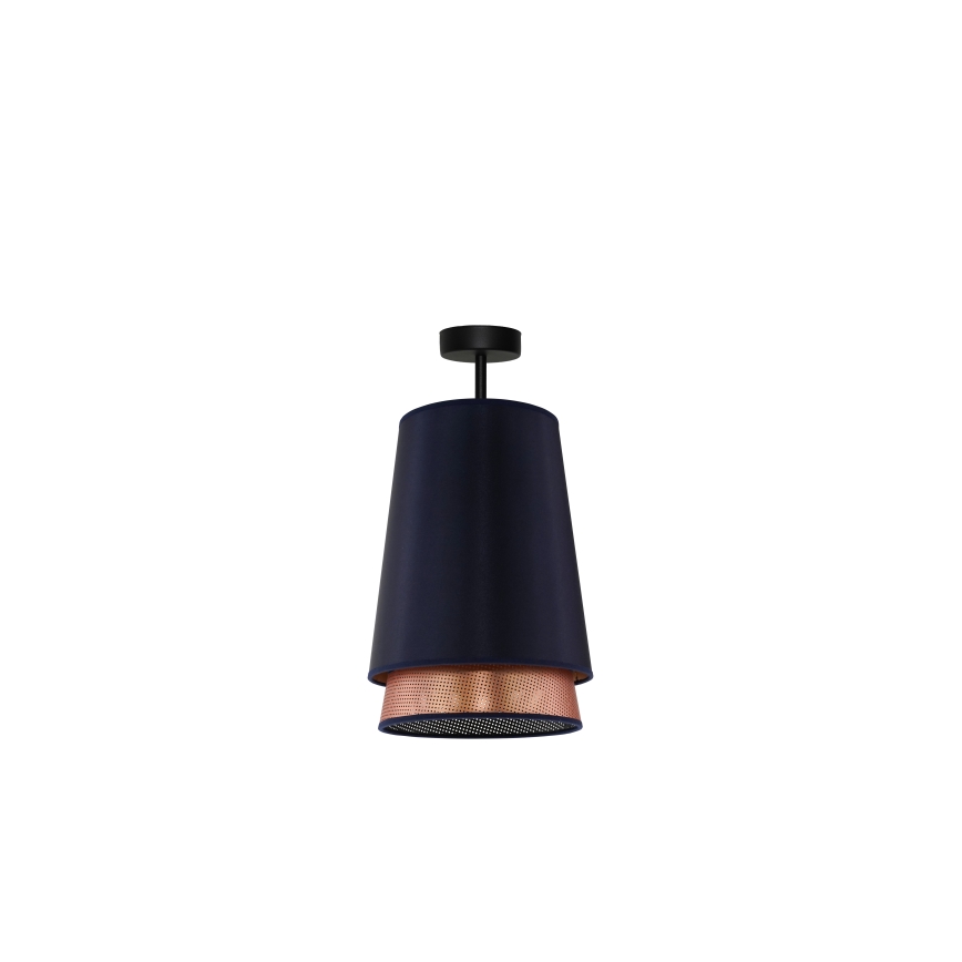 Duolla - Πλαφονιέρα οροφής BELL SHINY 1xE27/15W/230V διάμετρος 25 cm μπλε/χαλκός