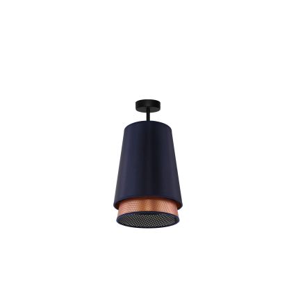Duolla - Πλαφονιέρα οροφής BELL SHINY 1xE27/15W/230V διάμετρος 25 cm μπλε/χαλκός