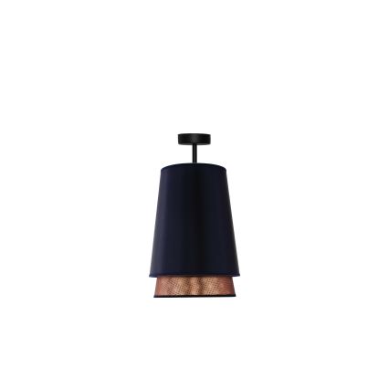 Duolla - Πλαφονιέρα οροφής BELL SHINY 1xE27/15W/230V διάμετρος 25 cm μπλε/χαλκός