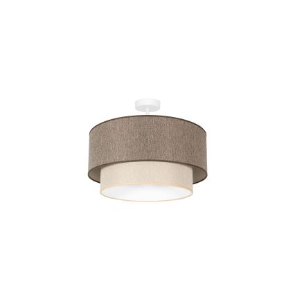 Duolla - Πλαφονιέρα οροφής BOHO ECO RECYCLING 1xE27/15W/230V διάμετρος 45 cm καφέ/κρεμ