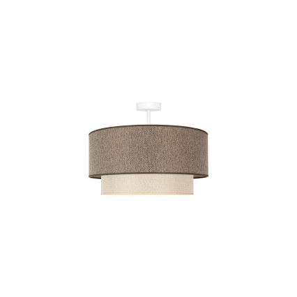 Duolla - Πλαφονιέρα οροφής BOHO ECO RECYCLING 1xE27/15W/230V διάμετρος 45 cm καφέ/κρεμ