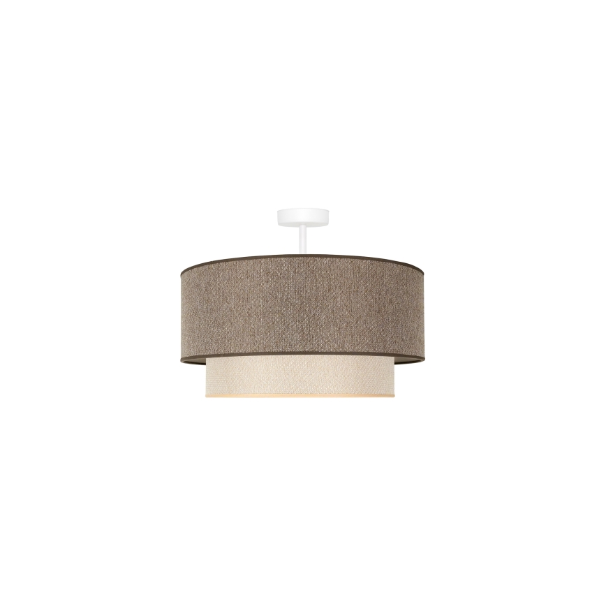 Duolla - Πλαφονιέρα οροφής BOHO ECO RECYCLING 1xE27/15W/230V διάμετρος 45 cm καφέ/κρεμ