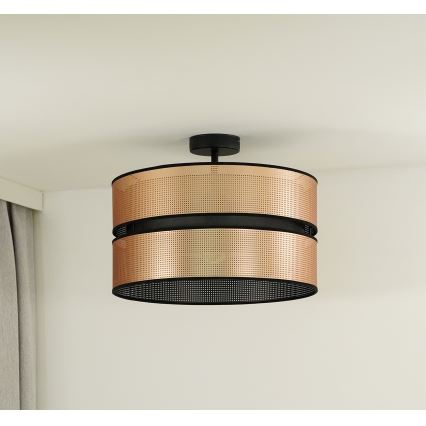Duolla - Πλαφονιέρα οροφής COPPER SHINY 1xE27/15W/230V διάμετρος 40 cm χαλκός/μαύρο