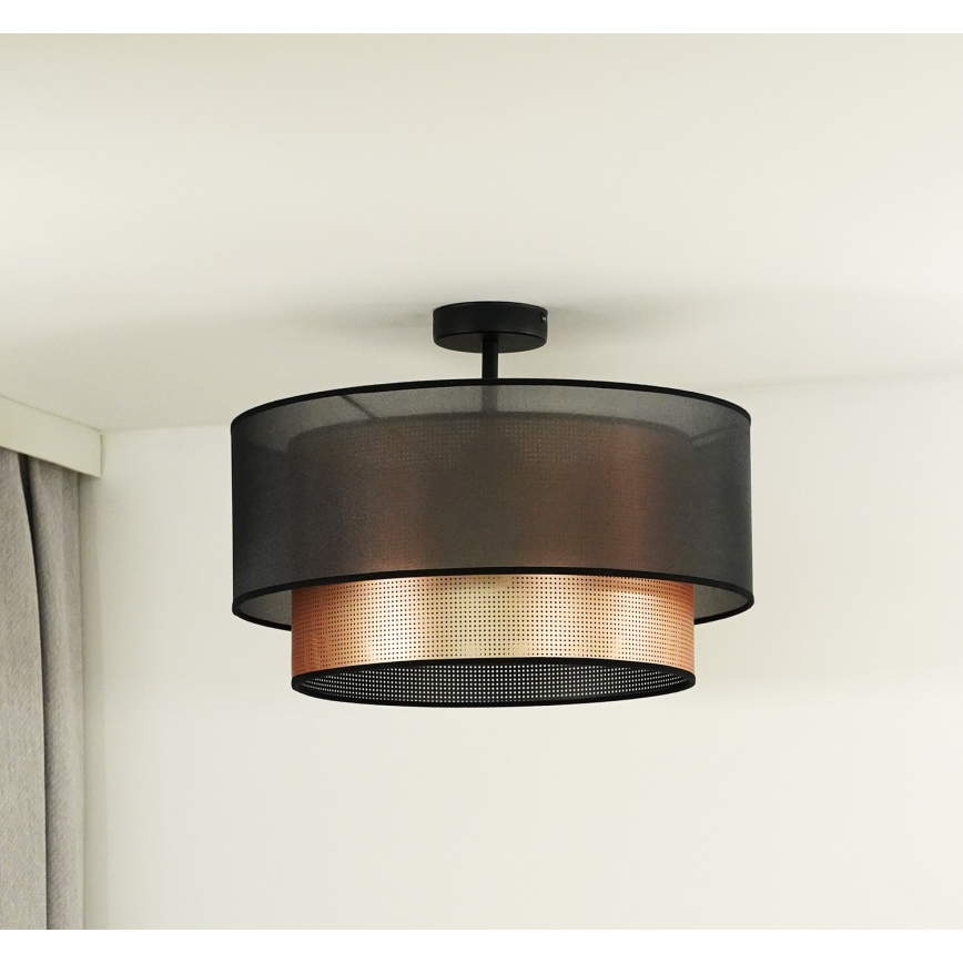 Duolla - Πλαφονιέρα οροφής COPPER SHINY 1xE27/15W/230V διάμετρος 45 cm καφέ/χαλκός