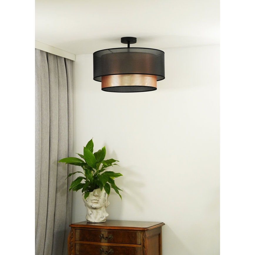 Duolla - Πλαφονιέρα οροφής COPPER SHINY 1xE27/15W/230V διάμετρος 45 cm καφέ/χαλκός