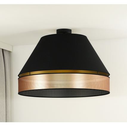 Duolla - Πλαφονιέρα οροφής COPPER SHINY 1xE27/15W/230V διάμετρος 60 cm μαύρο/χαλκός