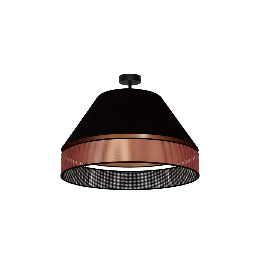 Duolla - Πλαφονιέρα οροφής COPPER SHINY 1xE27/15W/230V διάμετρος 60 cm μαύρο/χαλκός