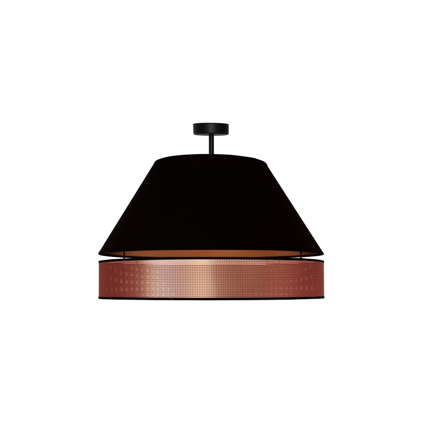 Duolla - Πλαφονιέρα οροφής COPPER SHINY 1xE27/15W/230V διάμετρος 60 cm μαύρο/χαλκός