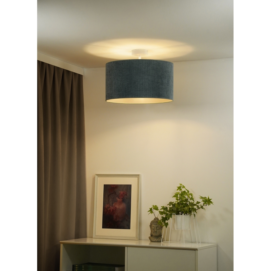 Duolla - Πλαφονιέρα οροφής CORDUROY 1xE27/15W/230V διάμετρος 40 cm γαλάζιο