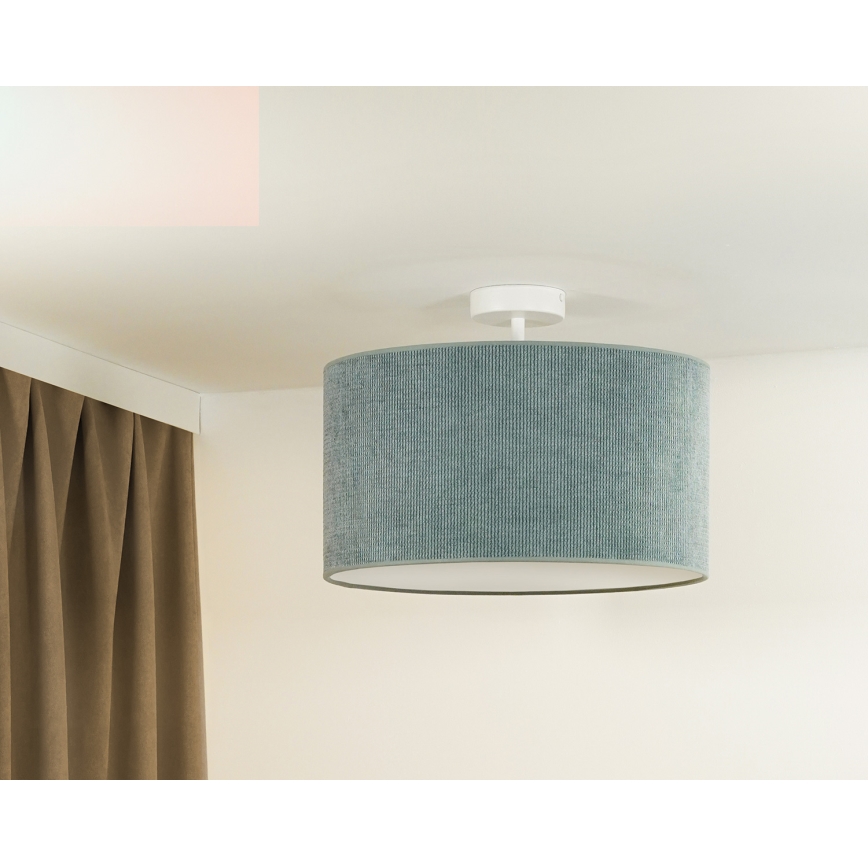 Duolla - Πλαφονιέρα οροφής CORDUROY 1xE27/15W/230V διάμετρος 40 cm γαλάζιο