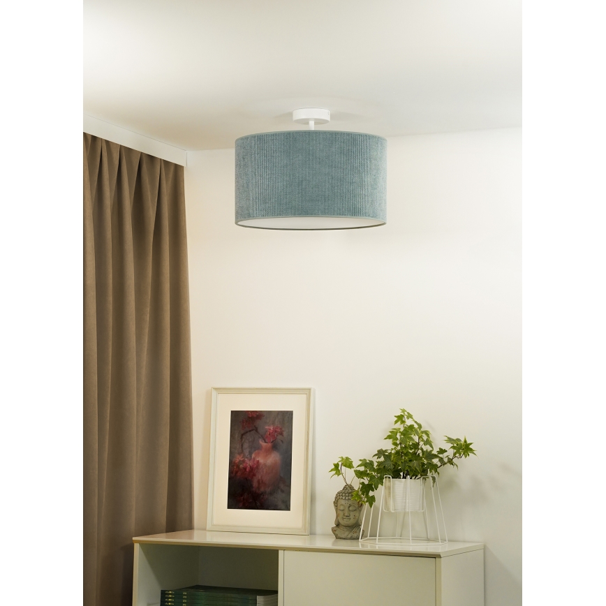 Duolla - Πλαφονιέρα οροφής CORDUROY 1xE27/15W/230V διάμετρος 40 cm γαλάζιο