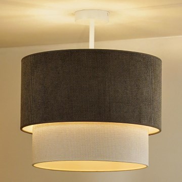 Duolla - Πλαφονιέρα οροφής CORDUROY 1xE27/15W/230V διάμετρος 40 cm καφέ/κρεμ