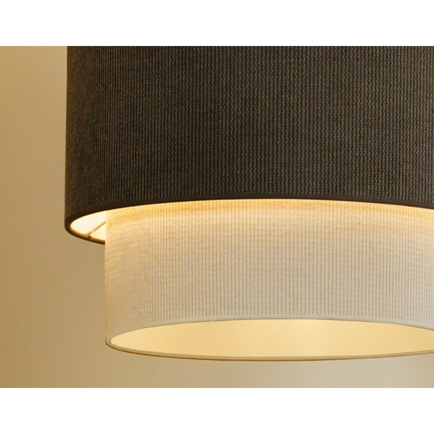 Duolla - Πλαφονιέρα οροφής CORDUROY 1xE27/15W/230V διάμετρος 40 cm καφέ/κρεμ