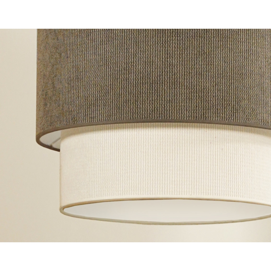 Duolla - Πλαφονιέρα οροφής CORDUROY 1xE27/15W/230V διάμετρος 40 cm καφέ/κρεμ