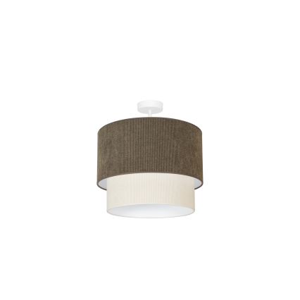Duolla - Πλαφονιέρα οροφής CORDUROY 1xE27/15W/230V διάμετρος 40 cm καφέ/κρεμ