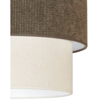 Duolla - Πλαφονιέρα οροφής CORDUROY 1xE27/15W/230V διάμετρος 40 cm καφέ/κρεμ