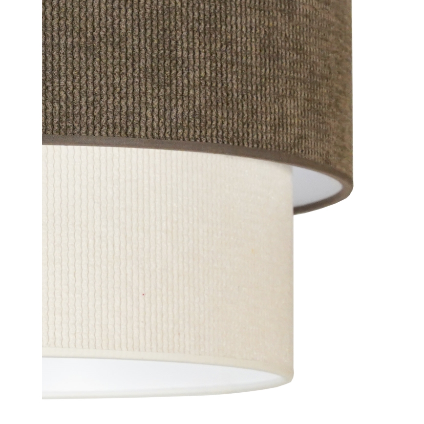 Duolla - Πλαφονιέρα οροφής CORDUROY 1xE27/15W/230V διάμετρος 40 cm καφέ/κρεμ