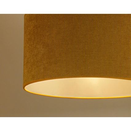 Duolla - Πλαφονιέρα οροφής CORDUROY 1xE27/15W/230V διάμετρος 40 cm κίτρινο