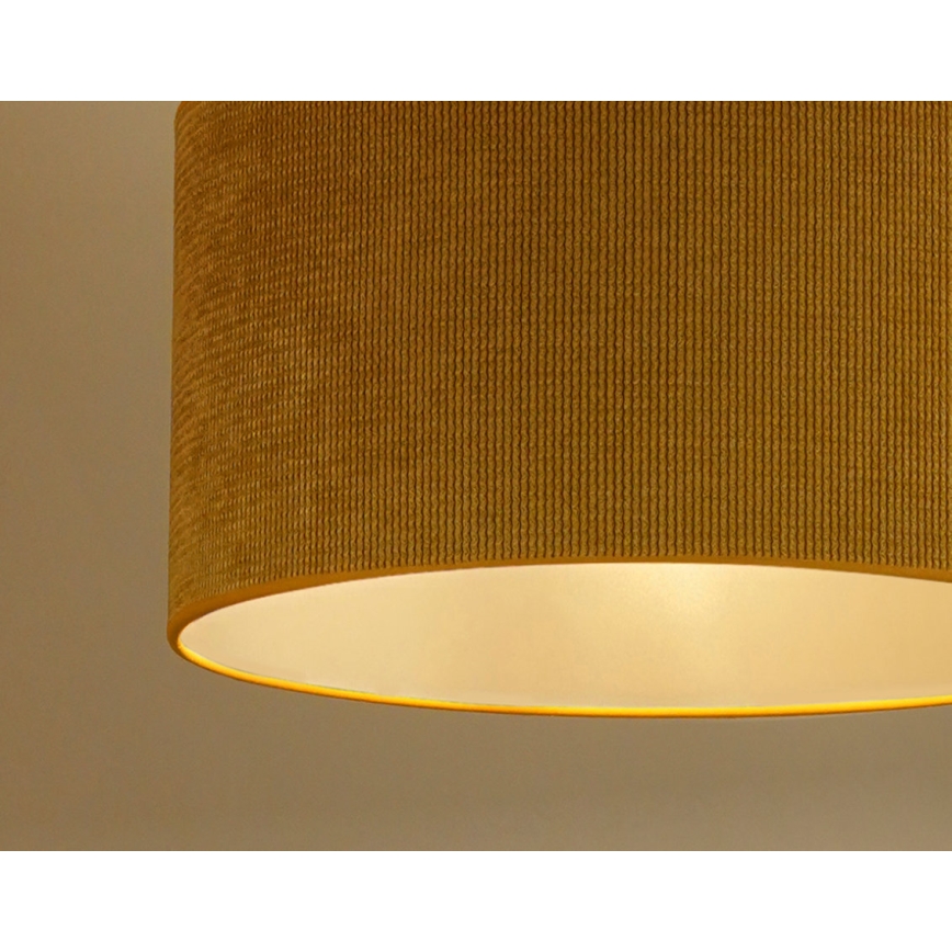 Duolla - Πλαφονιέρα οροφής CORDUROY 1xE27/15W/230V διάμετρος 40 cm κίτρινο