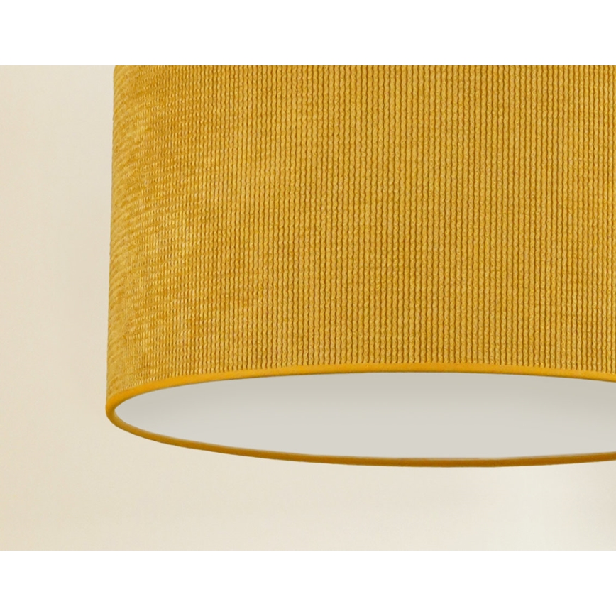 Duolla - Πλαφονιέρα οροφής CORDUROY 1xE27/15W/230V διάμετρος 40 cm κίτρινο