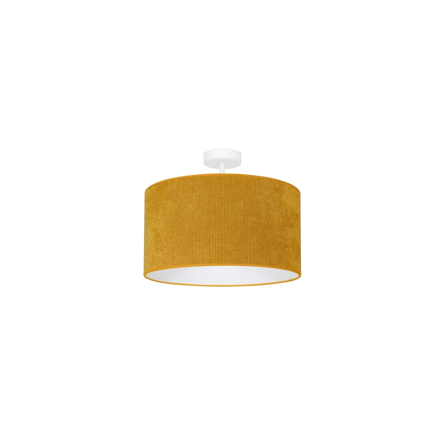 Duolla - Πλαφονιέρα οροφής CORDUROY 1xE27/15W/230V διάμετρος 40 cm κίτρινο