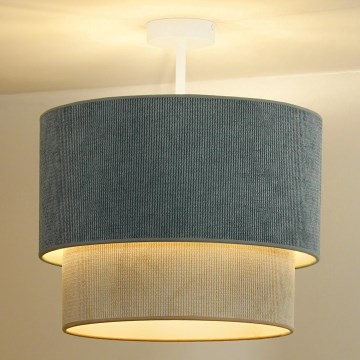 Duolla - Πλαφονιέρα οροφής CORDUROY 1xE27/15W/230V διάμετρος 40 cm μπλε/μπεζ