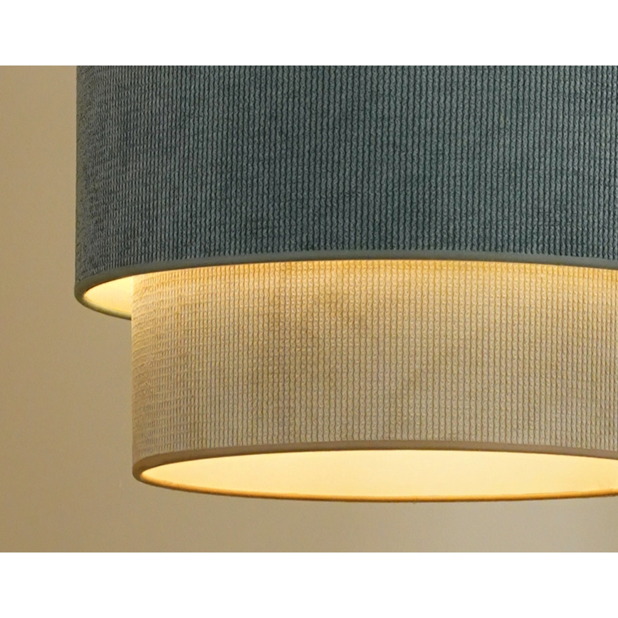Duolla - Πλαφονιέρα οροφής CORDUROY 1xE27/15W/230V διάμετρος 40 cm μπλε/μπεζ