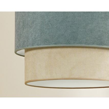 Duolla - Πλαφονιέρα οροφής CORDUROY 1xE27/15W/230V διάμετρος 40 cm μπλε/μπεζ