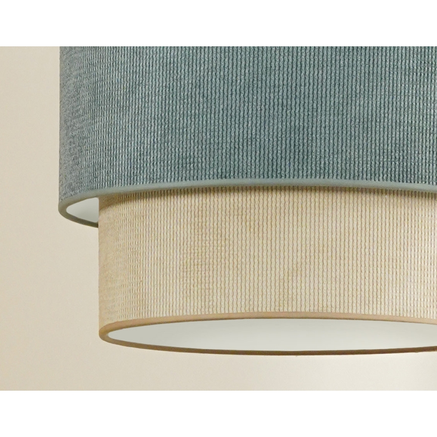 Duolla - Πλαφονιέρα οροφής CORDUROY 1xE27/15W/230V διάμετρος 40 cm μπλε/μπεζ