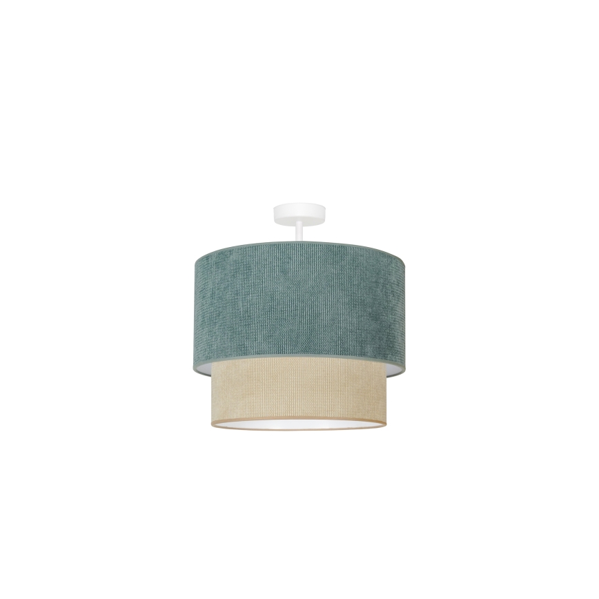 Duolla - Πλαφονιέρα οροφής CORDUROY 1xE27/15W/230V διάμετρος 40 cm μπλε/μπεζ
