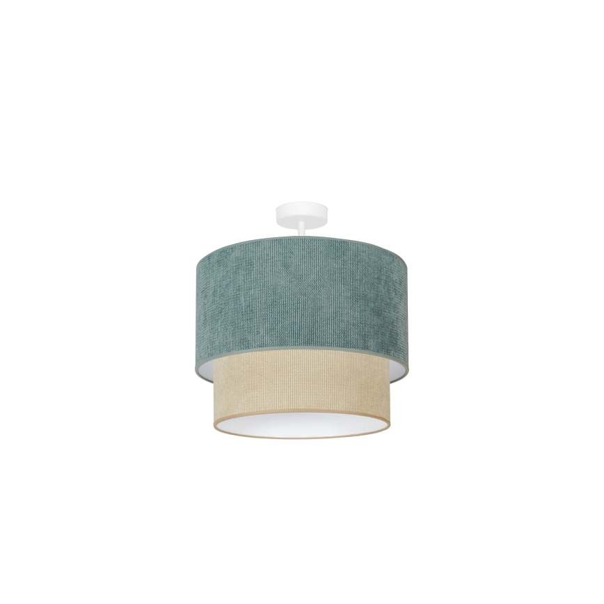 Duolla - Πλαφονιέρα οροφής CORDUROY 1xE27/15W/230V διάμετρος 40 cm μπλε/μπεζ
