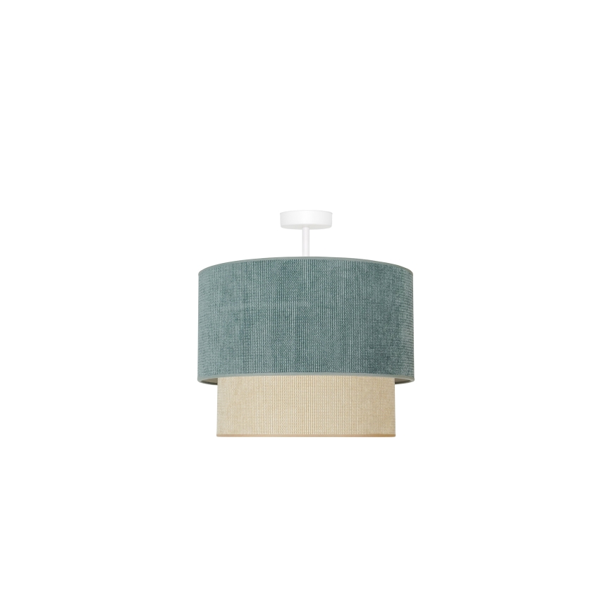 Duolla - Πλαφονιέρα οροφής CORDUROY 1xE27/15W/230V διάμετρος 40 cm μπλε/μπεζ