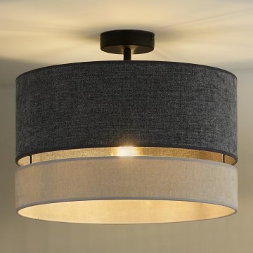 Duolla - Πλαφονιέρα οροφής DOUBLE 1xE27/15W/230V διάμετρος 40 cm γκρι