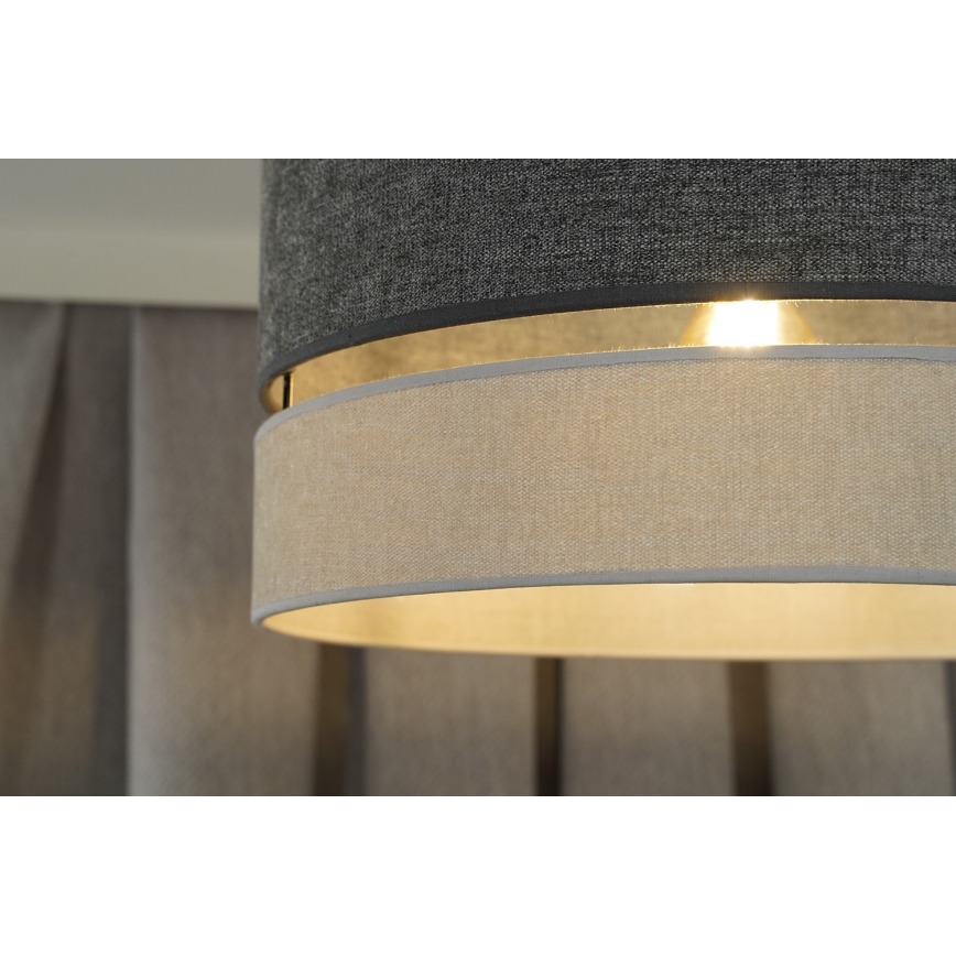 Duolla - Πλαφονιέρα οροφής DOUBLE 1xE27/15W/230V διάμετρος 40 cm γκρι