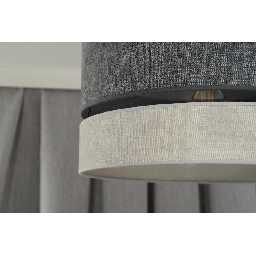 Duolla - Πλαφονιέρα οροφής DOUBLE 1xE27/15W/230V διάμετρος 40 cm γκρι