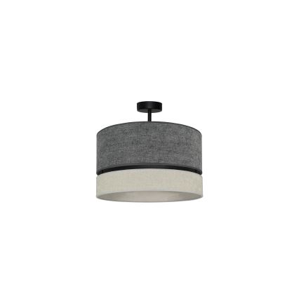 Duolla - Πλαφονιέρα οροφής DOUBLE 1xE27/15W/230V διάμετρος 40 cm γκρι