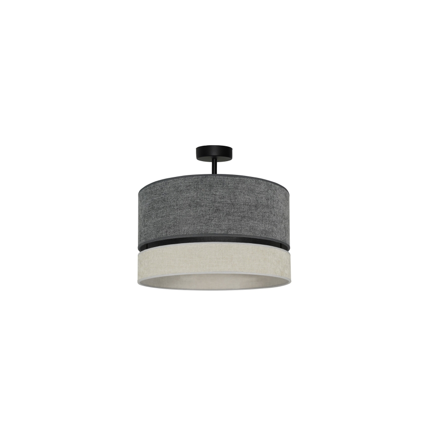 Duolla - Πλαφονιέρα οροφής DOUBLE 1xE27/15W/230V διάμετρος 40 cm γκρι