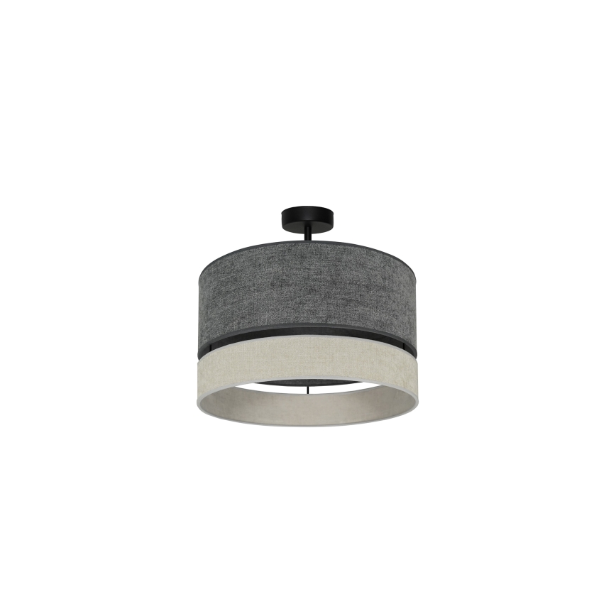 Duolla - Πλαφονιέρα οροφής DOUBLE 1xE27/15W/230V διάμετρος 40 cm γκρι