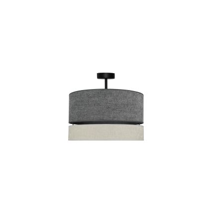Duolla - Πλαφονιέρα οροφής DOUBLE 1xE27/15W/230V διάμετρος 40 cm γκρι