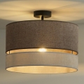 Duolla - Πλαφονιέρα οροφής DOUBLE 1xE27/15W/230V διάμετρος 40 cm καφέ/γκρι